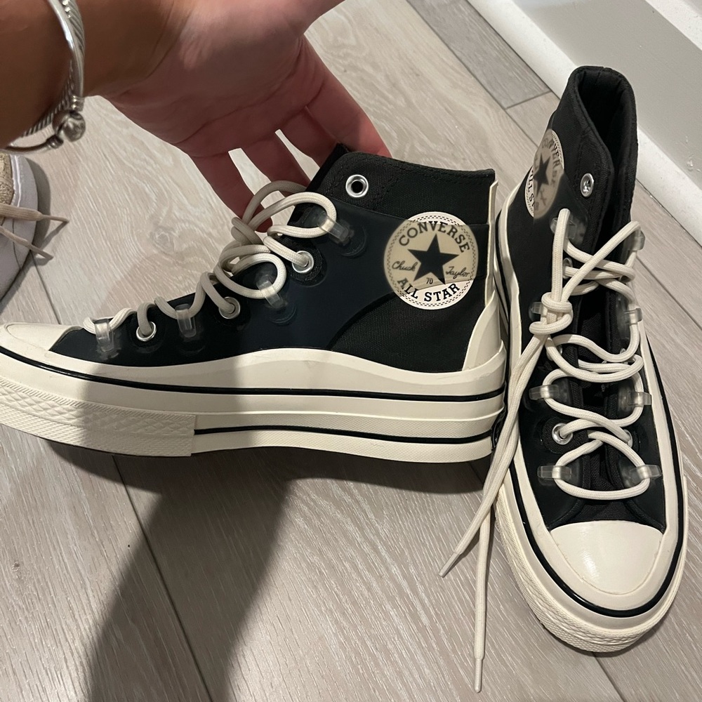 Worn once, converse high tops!